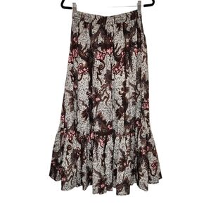 NEW Cleobella Kiesha Ankle Skirt in Castello Print Peasant Prairie Tiered XS